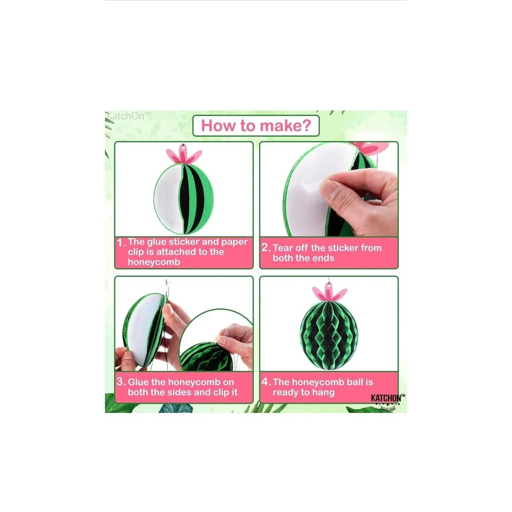 KatchOn Hanging Cactus Centerpieces Pack‎ of 6 Cactus Party Decorations Lot Of 2